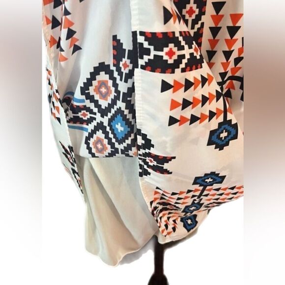 GB Red and Black Aztec sleeveless dress size medium - Picture 4 of 8